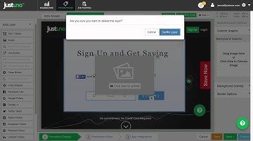 Justuno Design Canvas Overview