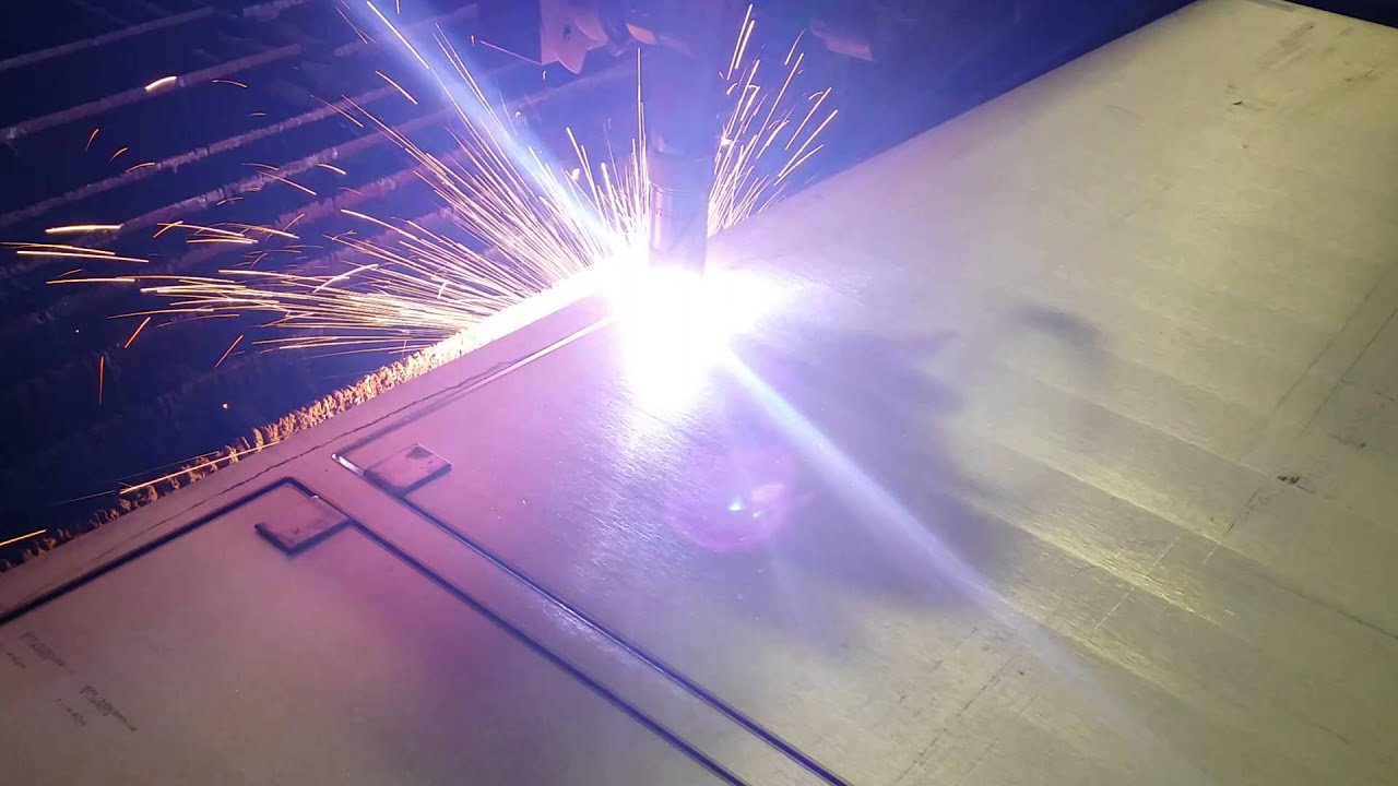 Plasma cutting 25mm stainless steel YouTube