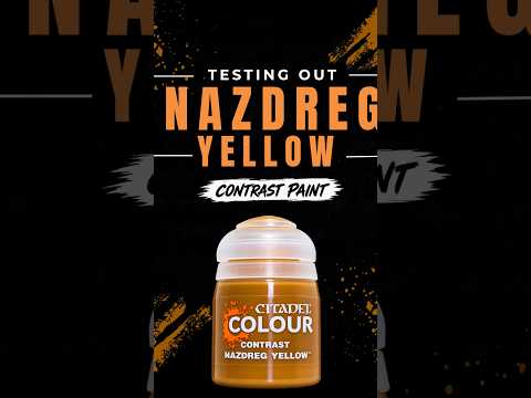 Testing Nazdreg Yellow Contrast Paint