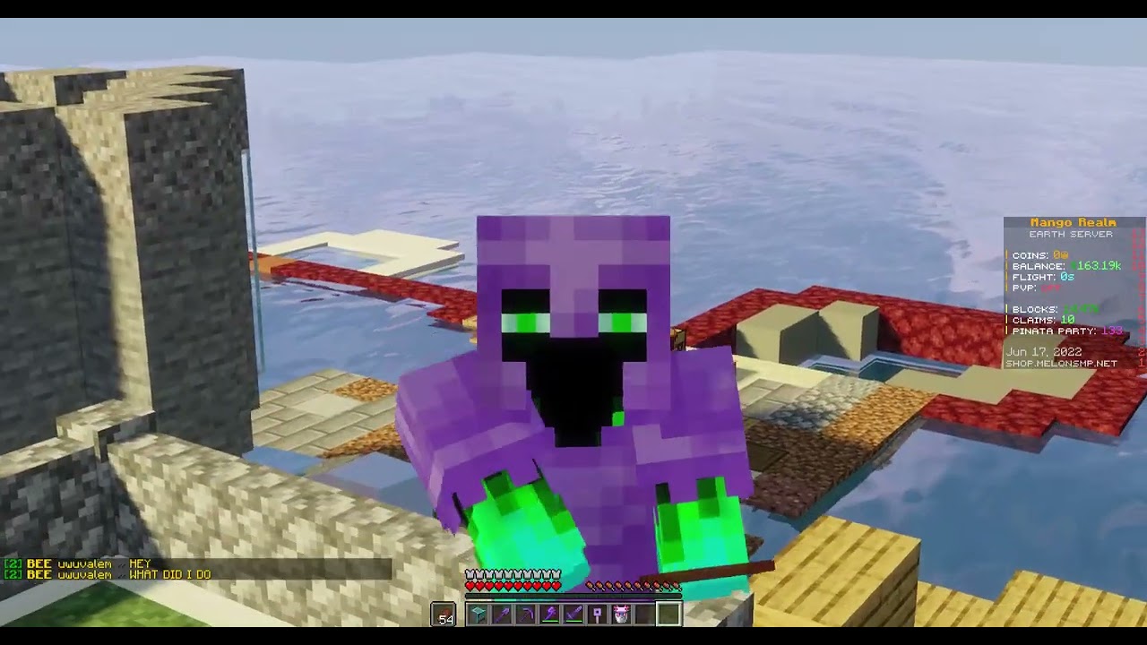 Minecraft Melon SMP how to do a little bit of stuff for starters. YouTube