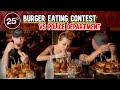 BURGER EATING CONTEST VS THE POLICE DEPARTMENT at 25 Degrees in Huntington Beach, CA!! #RainaisCrazy