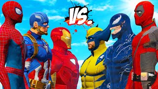 Spider-Man, Iron Man & Captain America Vs Deadpool, Venom & Wolverine - Epic Superheroes War