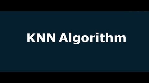 KNN for classification and Regression