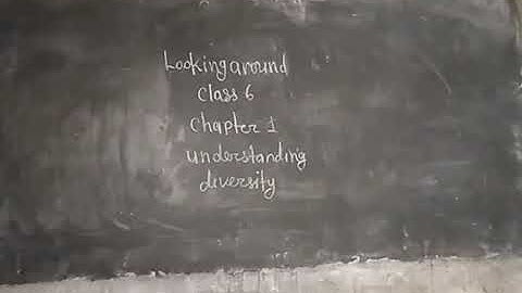 Class 6th Looking Around chapter 1st Understanding Diversity