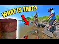 Removing Strange Object Found Underwater In River! (STEEL BARREL?)