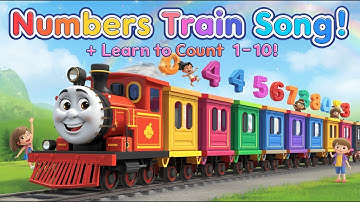 Numbers Train Song! 🚂 Learn to Count 1 to 10 | Fun Kids Nursery Rhyme for Children