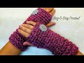 How to Crochet Easy "Wooly Warm Wristers" Fingerless Gloves Unisex Crochet TUTORIAL #408