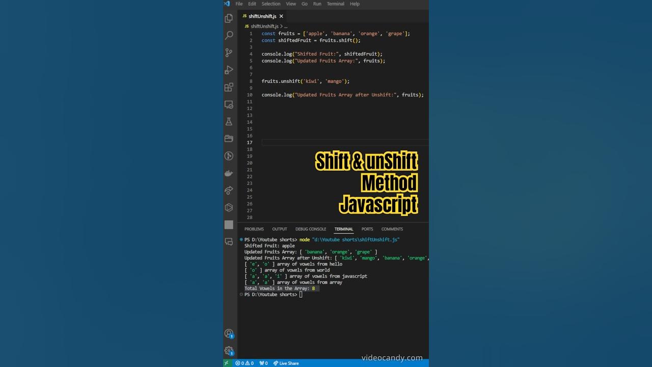 Day 16/30: Shift and Unshift -Elevate Your Array Game with Seamless ...