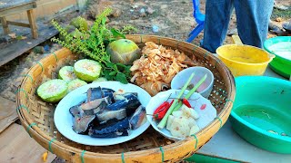 Cooking Khmer palm fruits with fishes So delicouse??