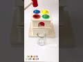 Relaxing sound | Colorful wooden balls Sorting Hammer ASMR satisfying video🌈 #asmr #satisfying