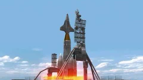 3d Rocket Launch maya animation