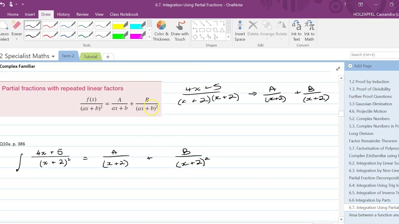 6.7 Integration using Partial Fraction Decomposition Part Two: Using ...