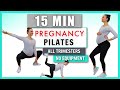 15 min pregnancy pilates workout  prenatal pilates for all trimesters i no equipment i no jumping