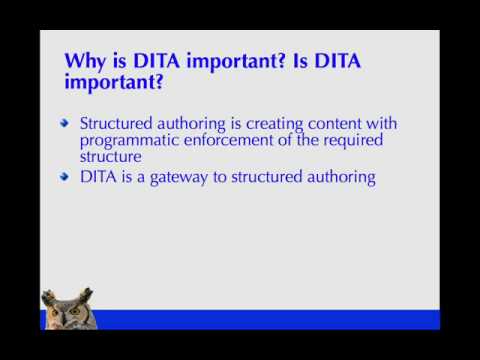 DITA 101 webcast 1 of 4