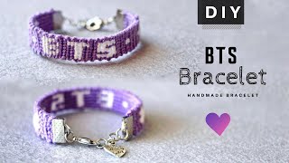 DIY 💜 BTS Bracelet | Personalized K-Pop Bracelet | Army Handmade Wristband