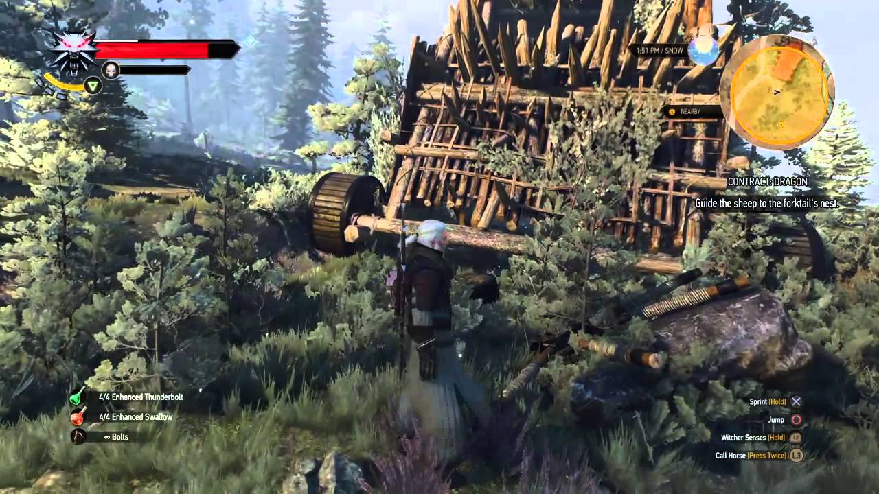 The Witcher 3 Wild Hunt Contract Dragon Guide The Sheep To The Forktail S Nest Youtube