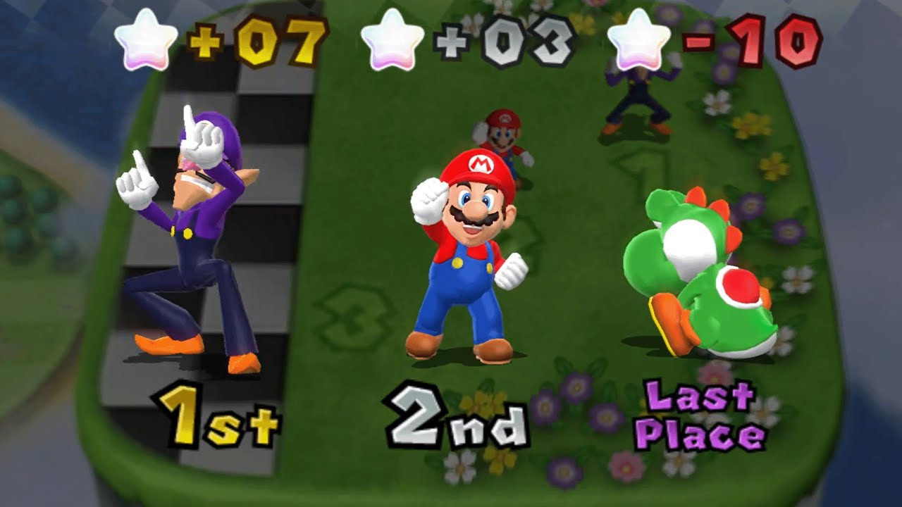 Mario Party 9 - Waluigi vs Mario vs Yoshi - Toad Road (Master Difficulty)