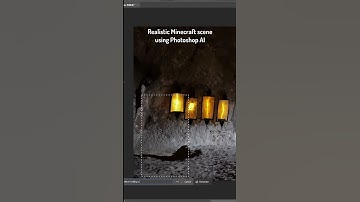 Creating a realistic Minecraft cave scene with PHOTOSHOP AI...
