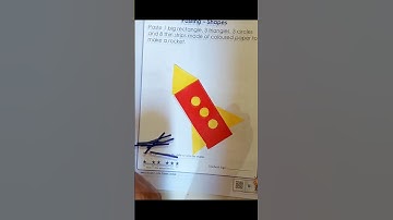 Rocket making activity using shapes #shape #toddlers #preschool #rectangle #circle #triangle #craft