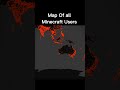map of all minecraft users , the secret player . #minecraft