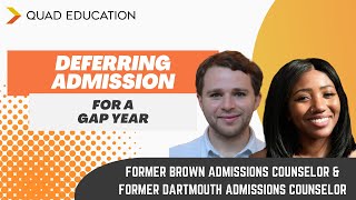 Deferring Admission for a Gap Year
