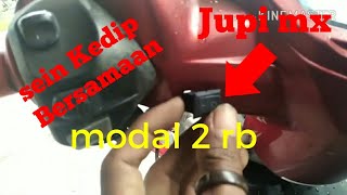 Cara membuat lampu sein berkedip secara bersamaan pada motor jupi MX