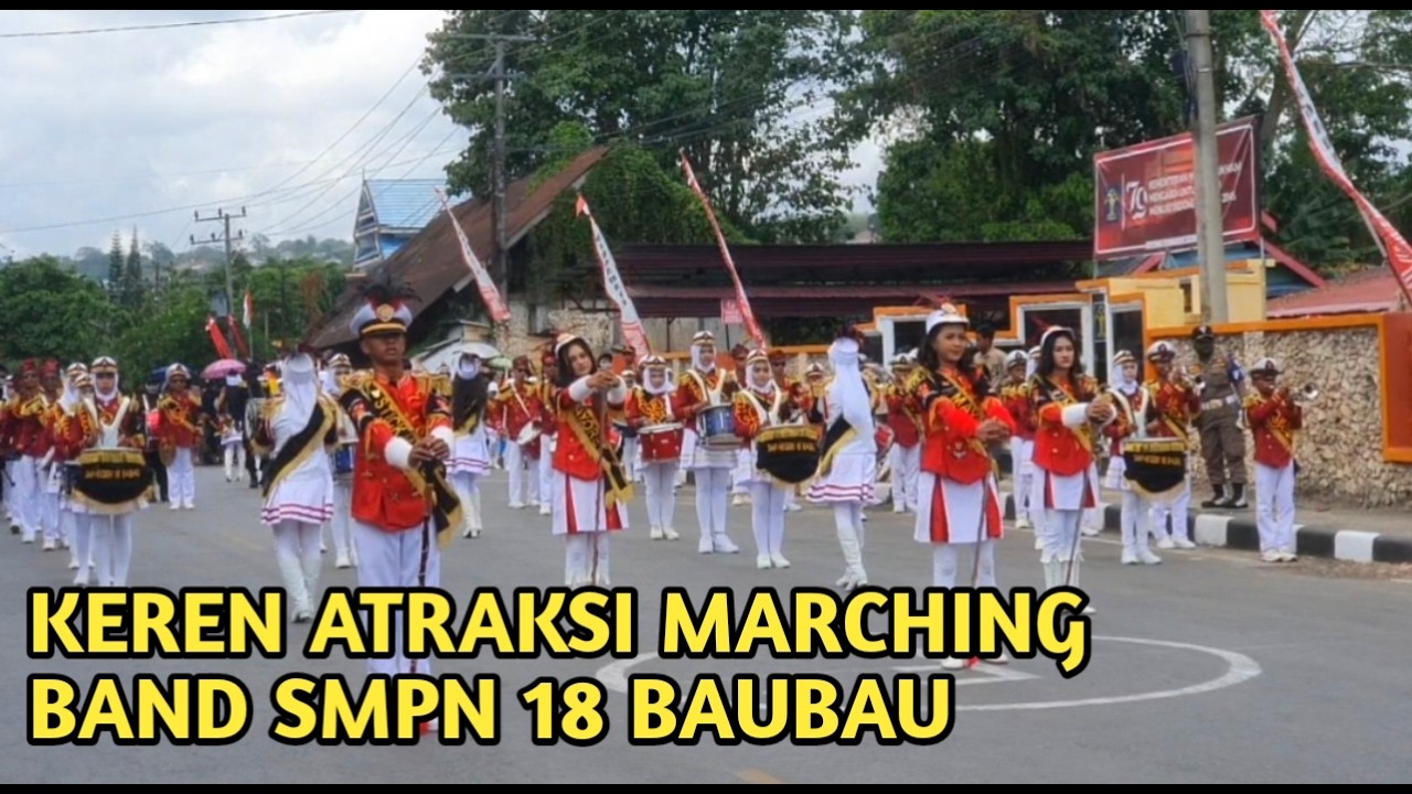 Atraksi Penampilan Marching Band SDN 18 Baubau