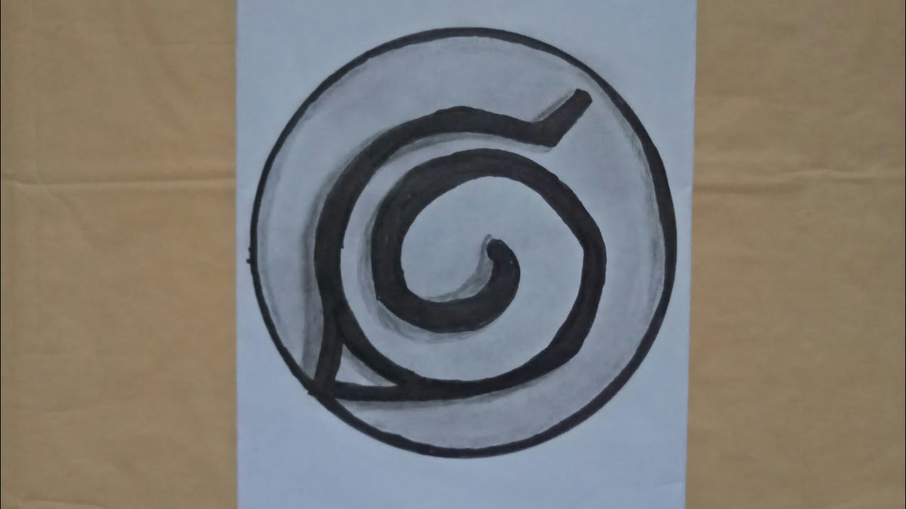Konoha Lettering cara menggambar logo konoha ll logo konoha naruto shipuden - YouTube