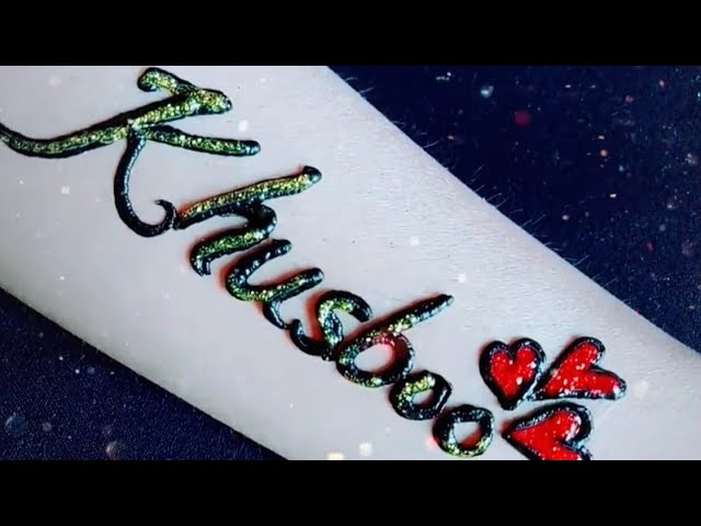 Khushbu Name Tattoo Mehndi Design Tattoomehndidesign Youtube