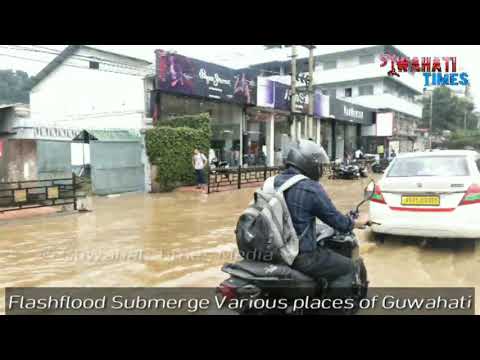 Flash floods submerge various places of Guwahati