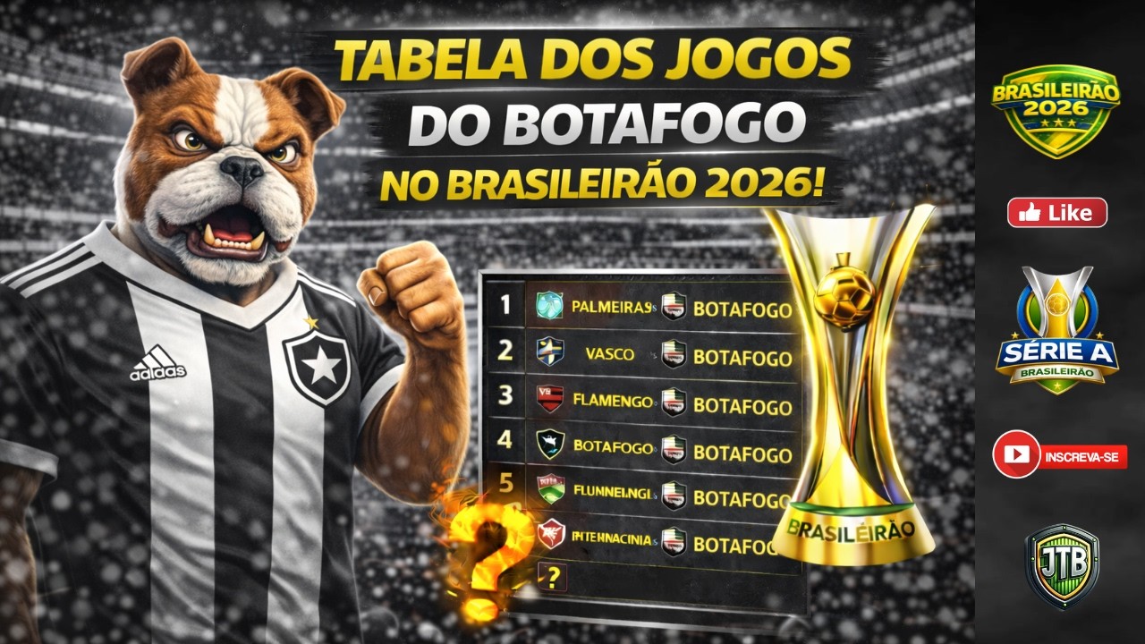 TABELA DO BOTAFOGO NO BRASILEIRÃO 2026 É DIVULGADA! SURPRESAS E JOGOS DECISIVOS 😱🏆