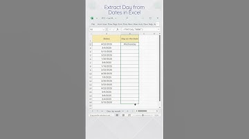 Formula to Extract Days from Dates in Excel
