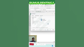 Kamu Wajib Bisa! 1 Menit Mengerti Data Validation di #microsoftexel
