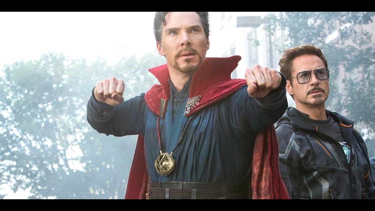 Doctor Strange Winks/Mocks Iron Man (Tony Stark) Show off Scene Avengers Infinity war