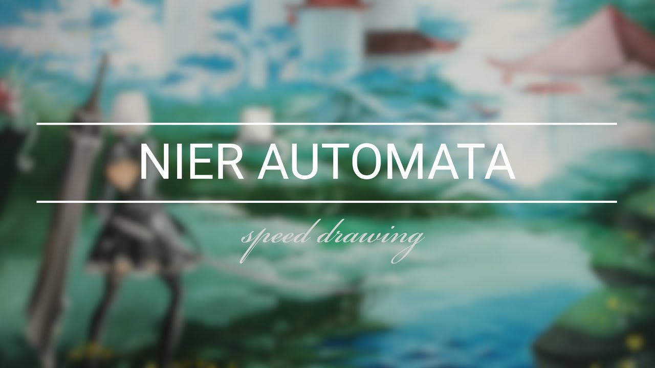 NIER AUTOMATA ART/ 2B /PAINTING DEMONSTRATION/ СОЗДАНИЕ АРТА К ВИДЕО ИГРЕ
