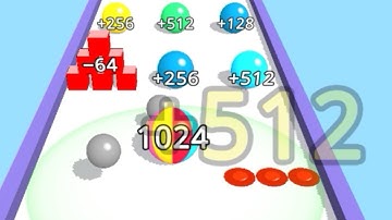 🏀🥍Multiballs Run 2048+ | multiballs run 2048+ 3d game  Videos 2048 ball New Update All Levels Part#1