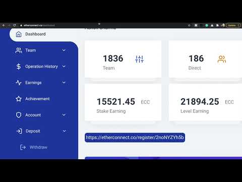 Etherconnect ETH withdrawal | Wirthdraw ETH | Etherconnect Review
