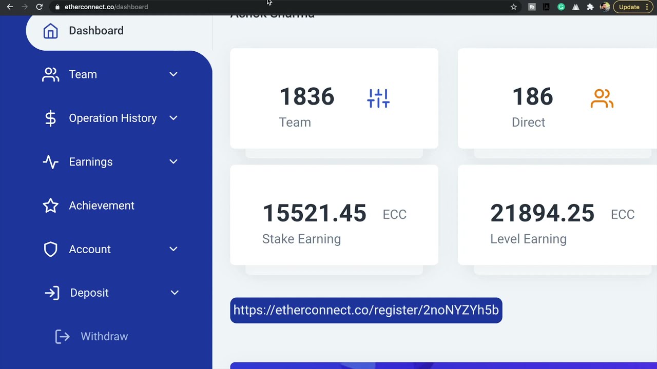 Etherconnect ETH withdrawal | Wirthdraw ETH | Etherconnect Review