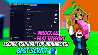 Escape Tsunami For Brainrots Script Fast Teleport, Remove Tsunami, Auto Farm, Dupe & More 2026