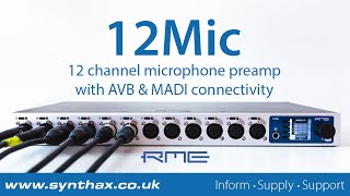 RME 12Mic Overview - 12 channel microphone preamp with MADI and AVB