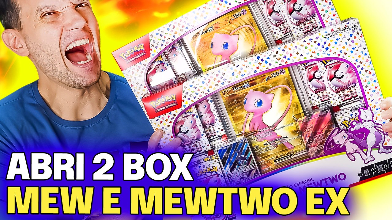 ABRI 2 caixas de MEW EX E MEWTWO! CHUVA DE MEW | CAPITÃO HUNTER CARTAS POKEMON TCG