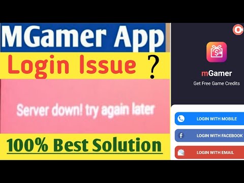 Mgamer App Login Issue- Server down! try again later |mGamer login Problem| Mgamer login error!