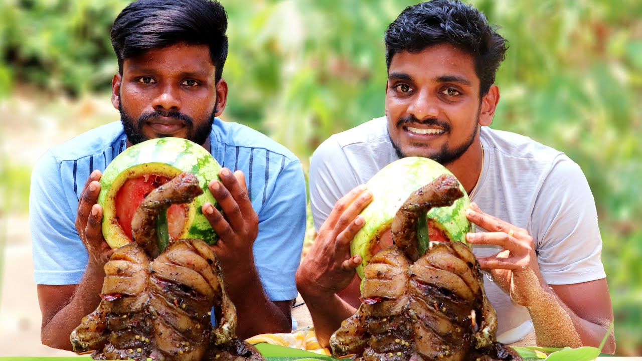 WATERMELON CHICKEN | Watermelon Bucket Chicken | Full Chicken Tandoori | Watermelon Chicken Recipe