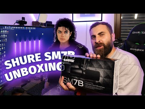მაიკლ ჯექსონის მიკროფონი Shure SM7B UNBOXING