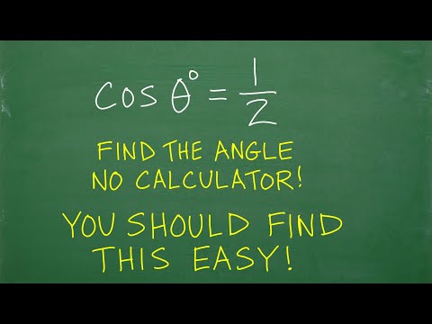 What angle has a cosine = 1/2 ? ALL Trigonometry students should find this EASY!