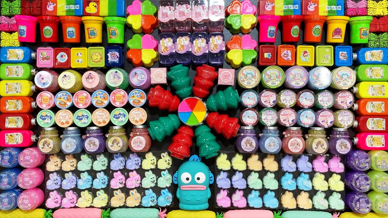 SLIME MIXING WITH SROTE BOUGHT SLIME AND GLITTER SLIME ! Mixing Random Things Into Slime #4686