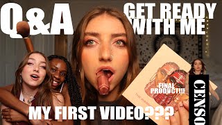 MY FIRST YOUTUBE VIDEO??//GRWM+Q&amp;A