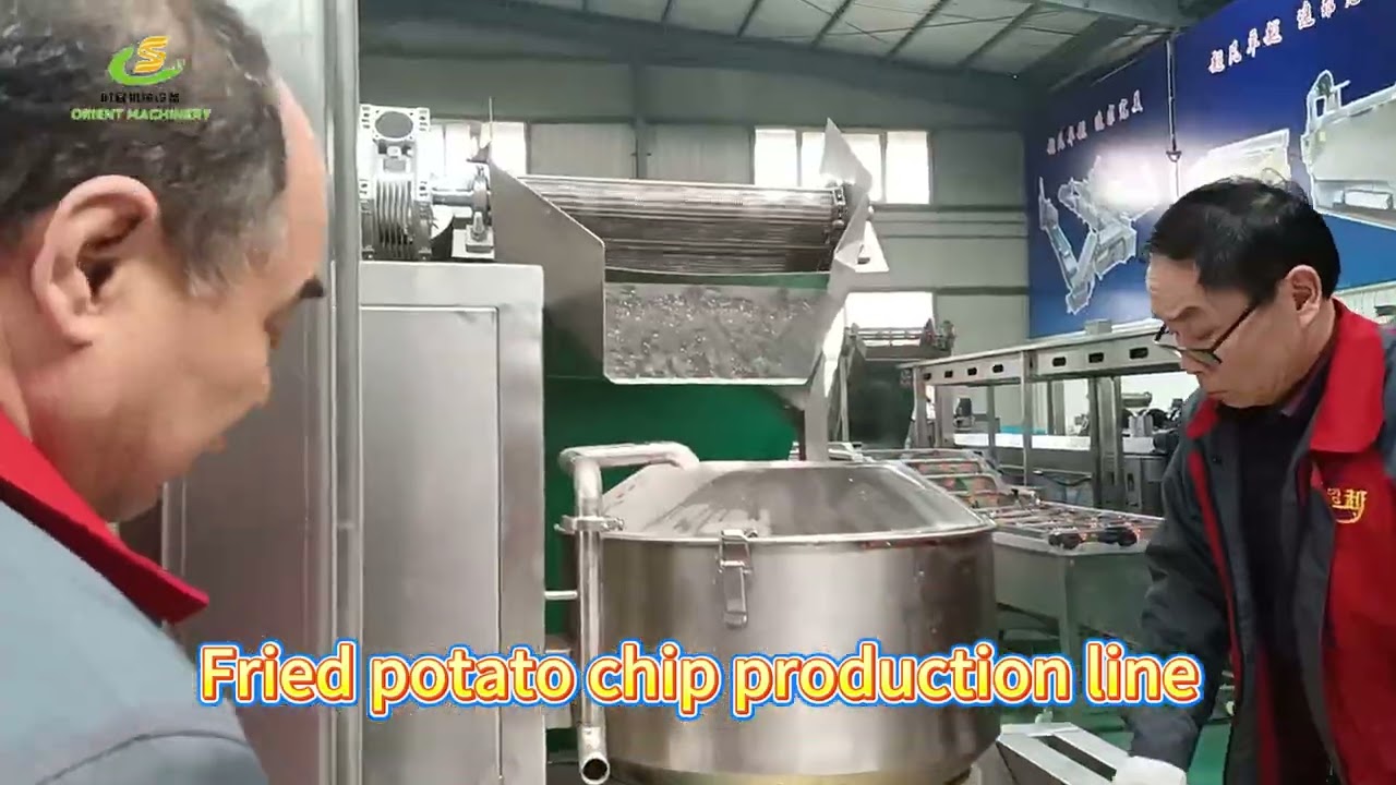 Automatic fried potato chips production line