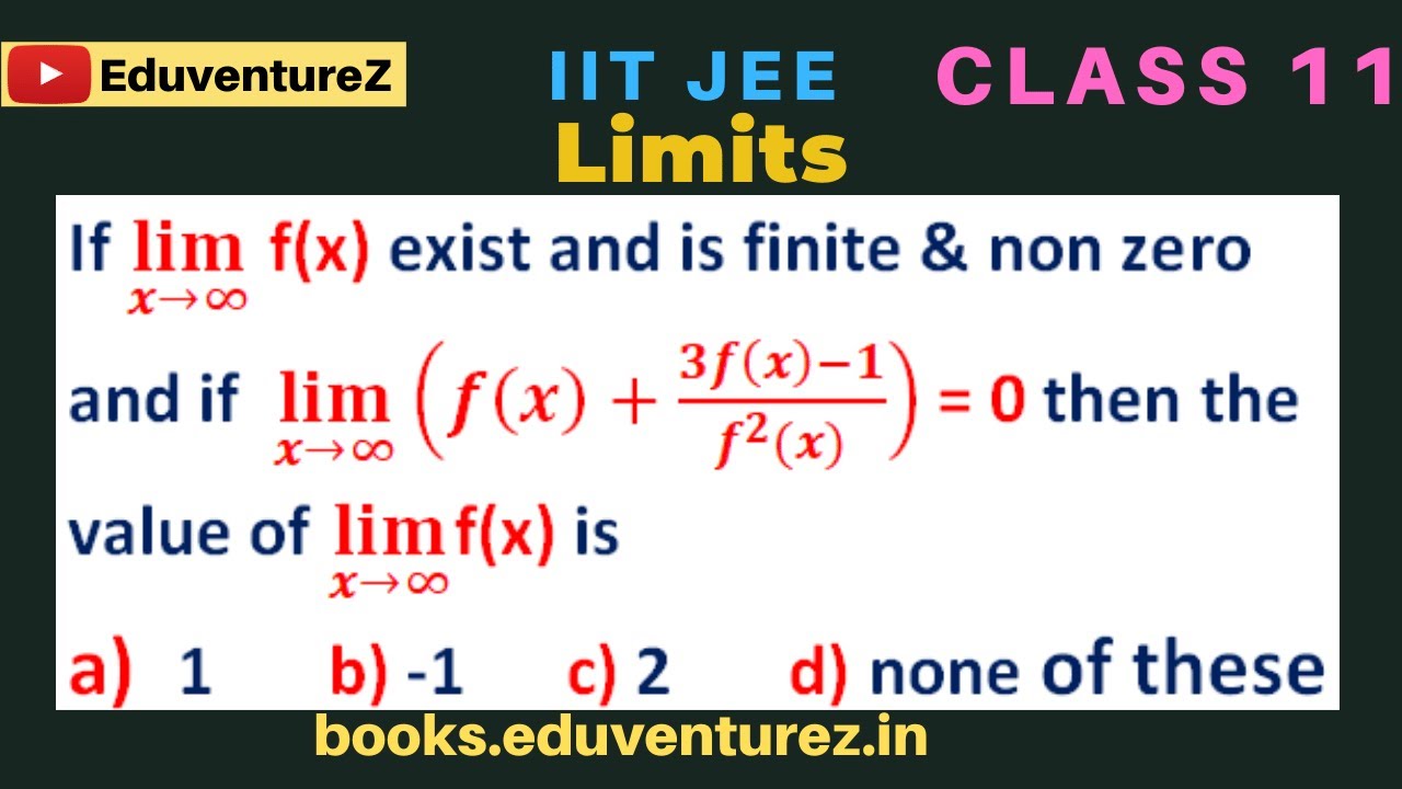 If 〖lim〗┬(x→∞) f(x) exist and is finite & non zero and if 〖lim〗┬(x→∞ ...