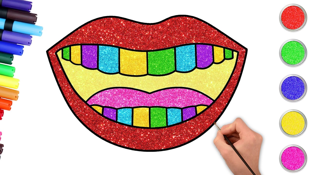 Как нарисовать губы 👄🦷 | Пошаговое рисование для начинающих | Chiki Art | HooplaKidz How To